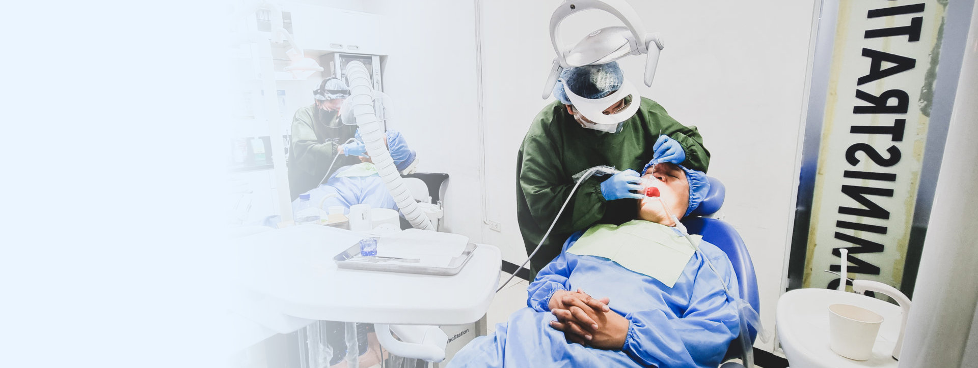 dentist checking the patients teeth