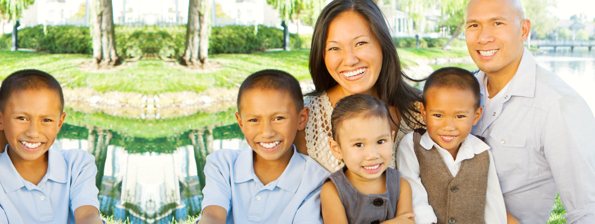 family smiling